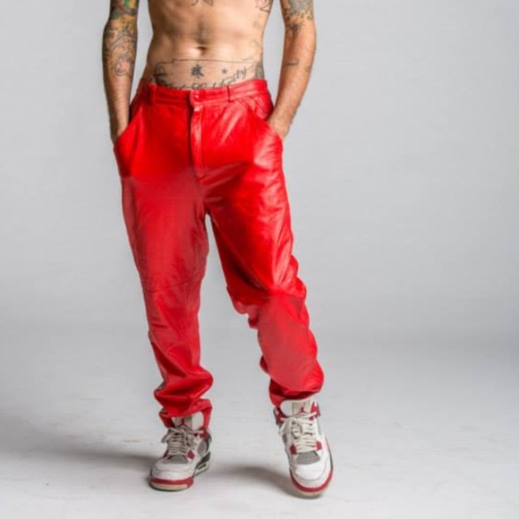 hip hop leather pants